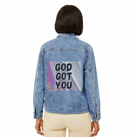 GOD GOT YOU JEANS JACKET