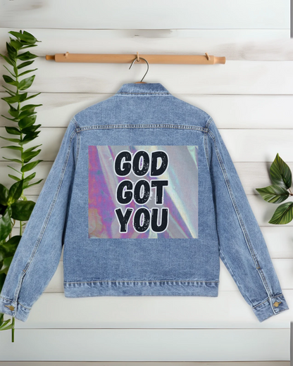 GOD GOT YOU JEANS JACKET