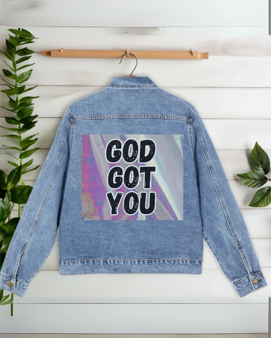 GOD GOT YOU JEANS JACKET